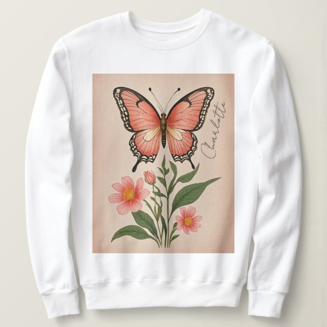 Sweatshirt Crimson Serenade personnalisée (Design devant)