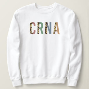 Sweatshirt CRNA Nurse Anesthetist Cheetah empreinte de léopar