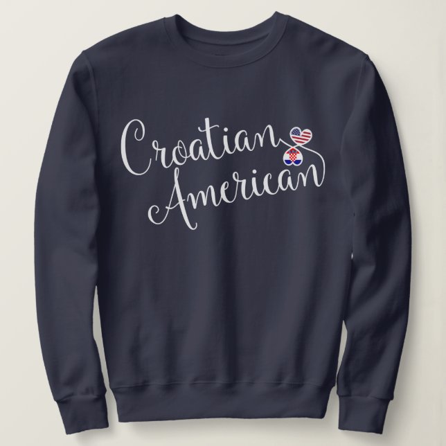 Sweatshirt croate de coeurs d'Entwinted (Design devant)