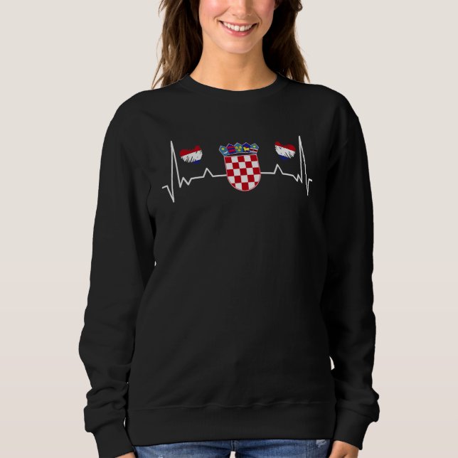 Sweatshirt Croatia flag Balkan Peninsula vacation Croatia (Devant)