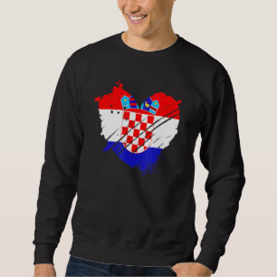 Sweatshirt Croatie Drapeau J'Aime Croatie C'Est Dans Mon Adn
