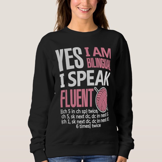 Sweatshirt Croche Bilingual Crocheting Needlecraft  Sewing (Devant)