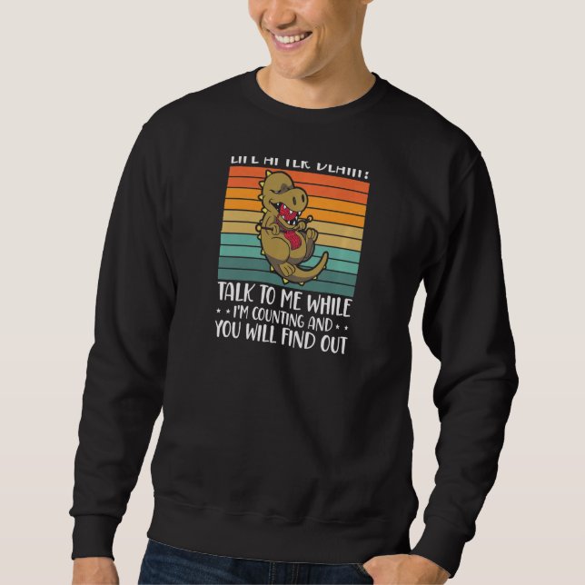 Sweatshirt Crochet de Crochet pour femmes Parlez-moi Je compt (Devant)