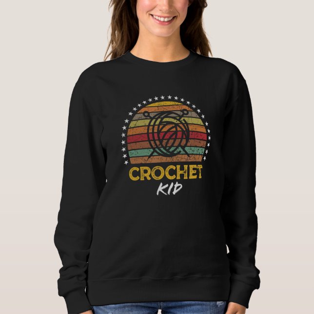 Sweatshirt Crochet Kid Boy Girl Teenager Teen Crocheting Knit (Devant)