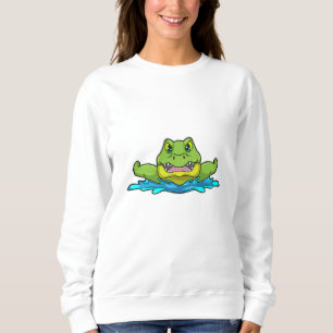 Sweatshirt Crocodile à nager dans l'eau