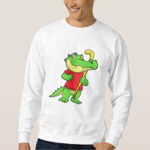 Sweatshirt Crocodile au hockey sur gazon avec bâton de hockey