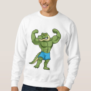 Sweatshirt Crocodile comme Bodybuilder extrême