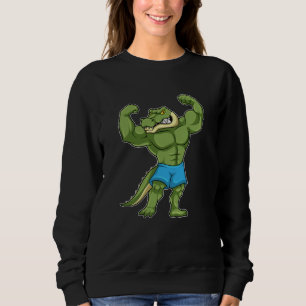 Sweatshirt Crocodile comme Bodybuilder extrême