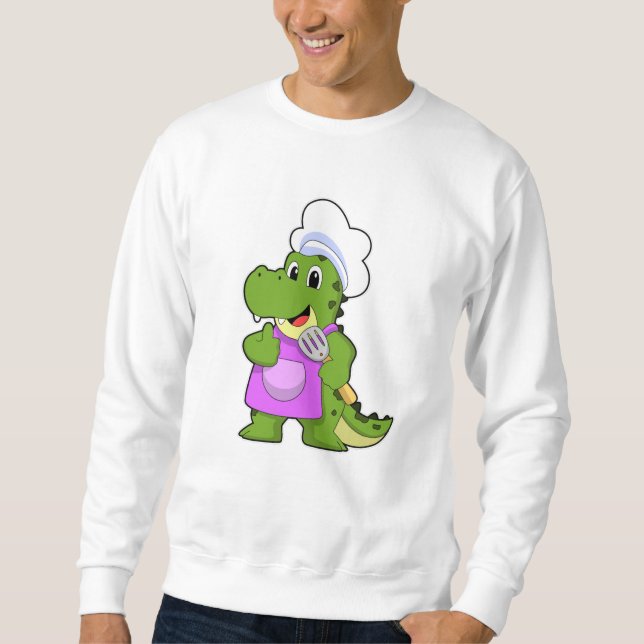Sweatshirt Crocodile comme faire cuire avec de la spatule (Devant)