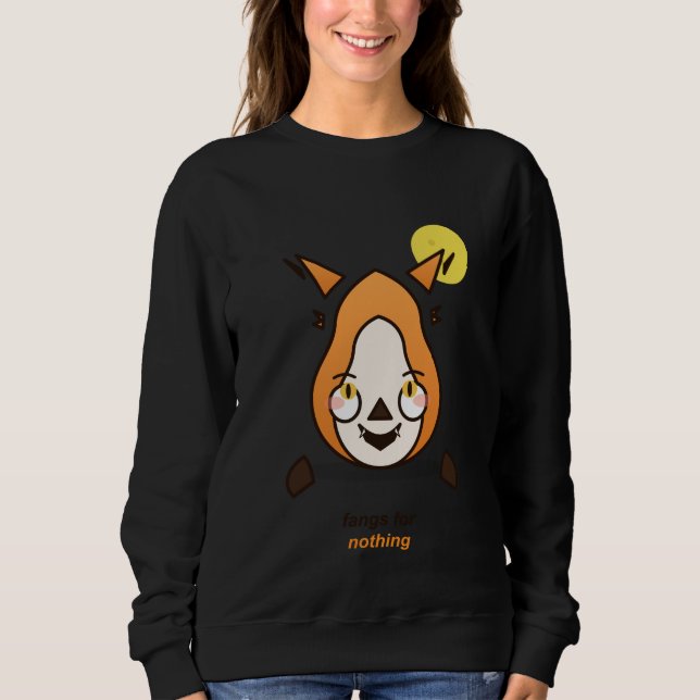 Sweatshirt Crocs Pour Rien Drôle Vampire Mignon Renard (Devant)