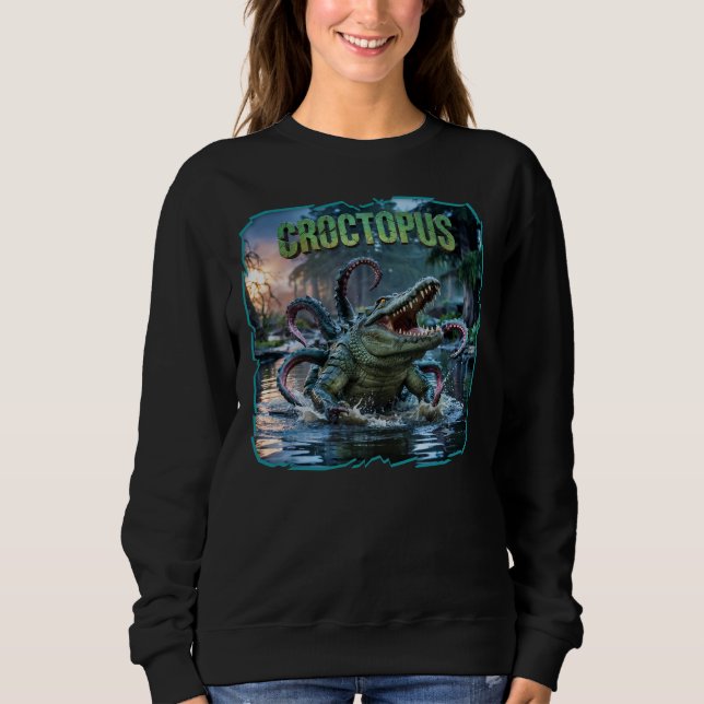 Sweatshirt Croctopus Photographie Combo Créature Drôle (Devant)