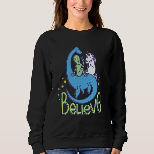 Sweatshirt Croire Aux Créatures Mythiques (Devant)