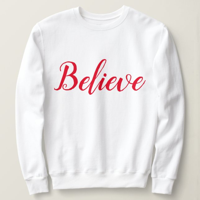 Sweatshirt Croire - Blanc - Script (Design devant)