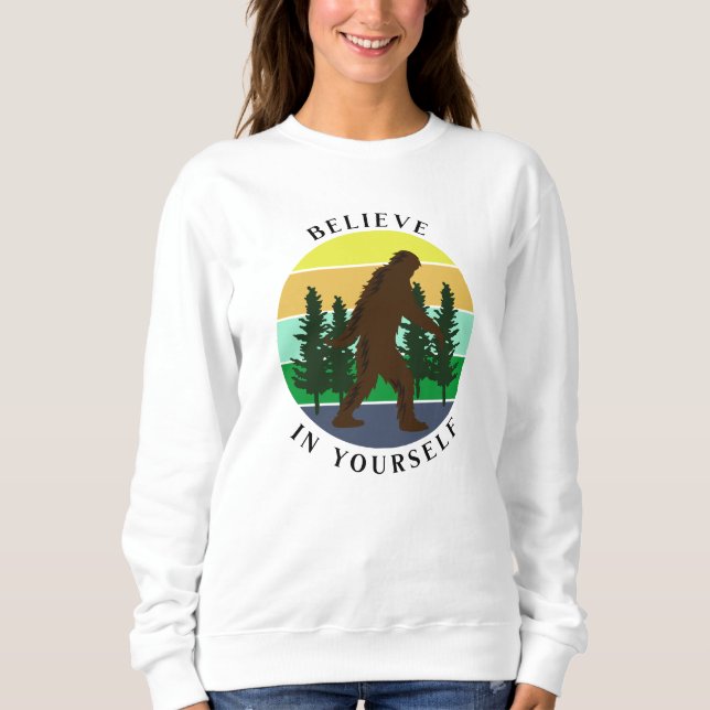 Sweatshirt Crois en toi-même | Vintage Sunset Bigfoot (Devant)