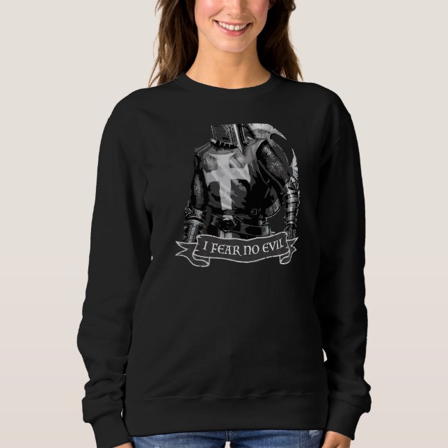 Sweatshirt Croisé Je ne crains aucun chevalier templier guerr (Devant)