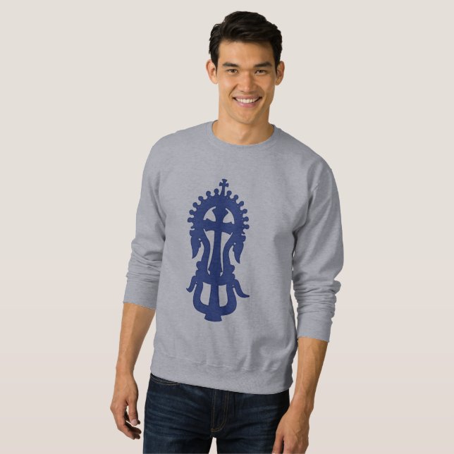 Sweatshirt Croisement de Tewahedo éthiopien orthodoxe (Devant entier)