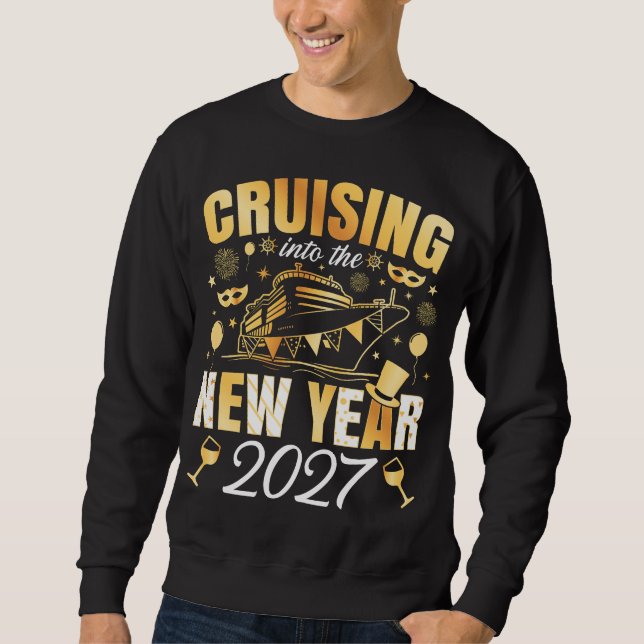 Sweatshirt Croisière dans le Nouvel An 2027 Hommes (Devant)