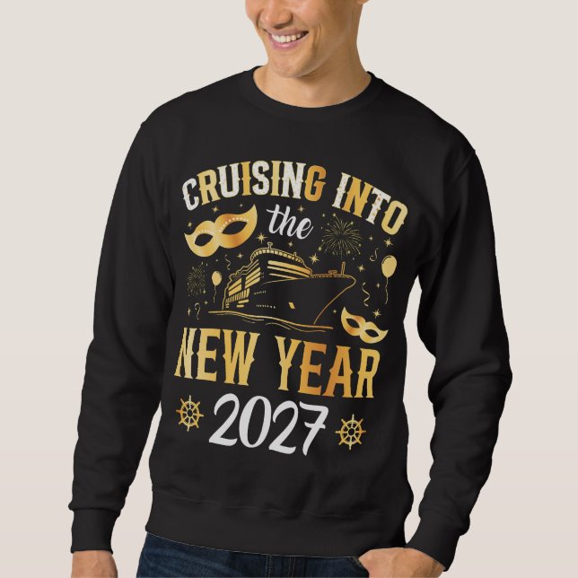 Sweatshirt Croisière dans le Nouvel An 2027 Hommes (Devant)
