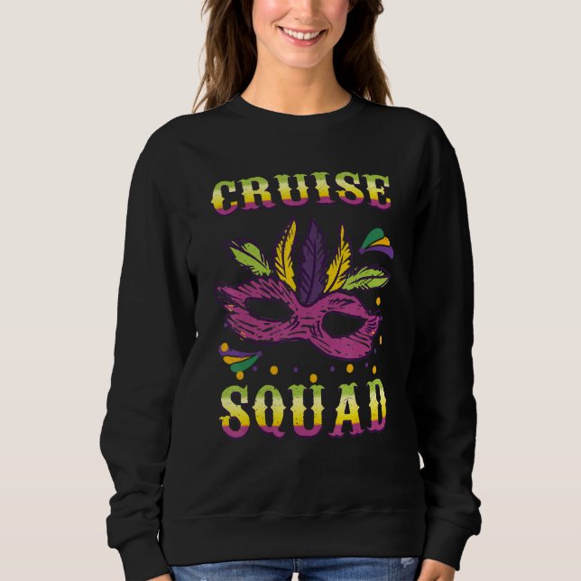 Sweatshirt Croisière Escouade Mascarade Festival Mardi (Devant)