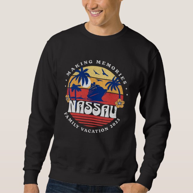 Sweatshirt Croisière familiale Nassau Bahamas 2023 Souvenir M (Devant)