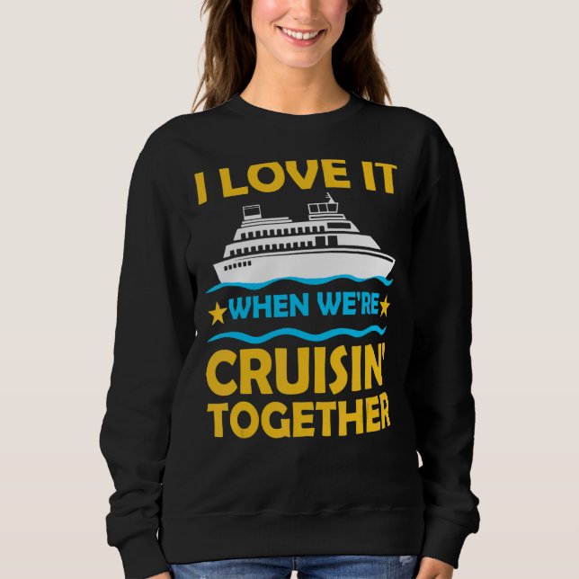 Sweatshirt Croisière Hommes Femmes Couple Croisière Vacances  (Devant)