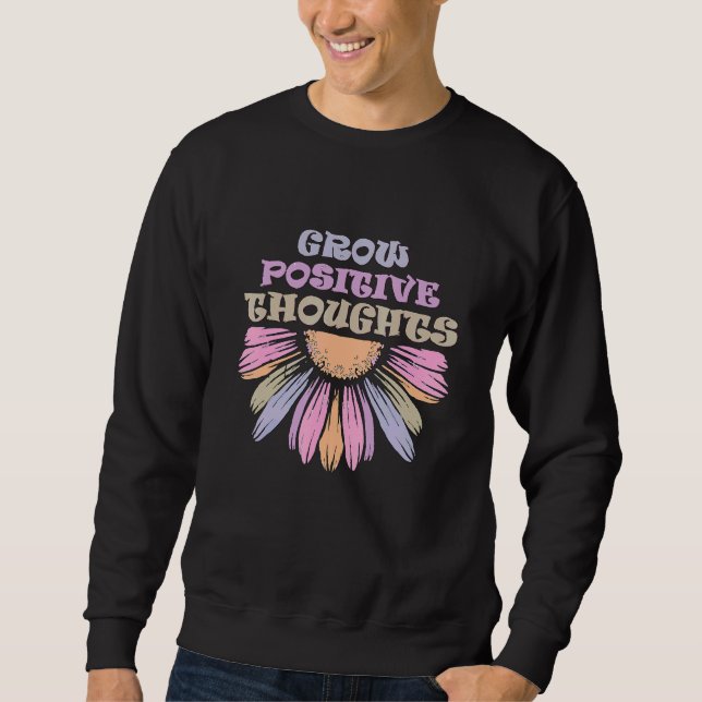 Sweatshirt Croissance des pensées positives Fleurs mignonnes  (Devant)
