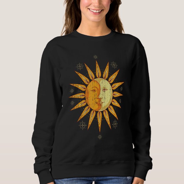 Sweatshirt Croissant de Soleil Lune Astronomie Corps Céleste  (Devant)