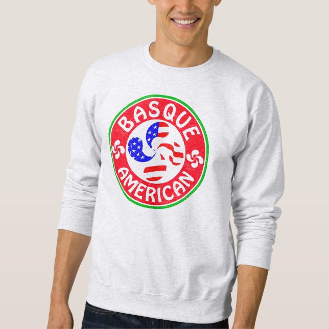 Sweatshirt Croix basque-américaine Euskara Lauburu (Devant)