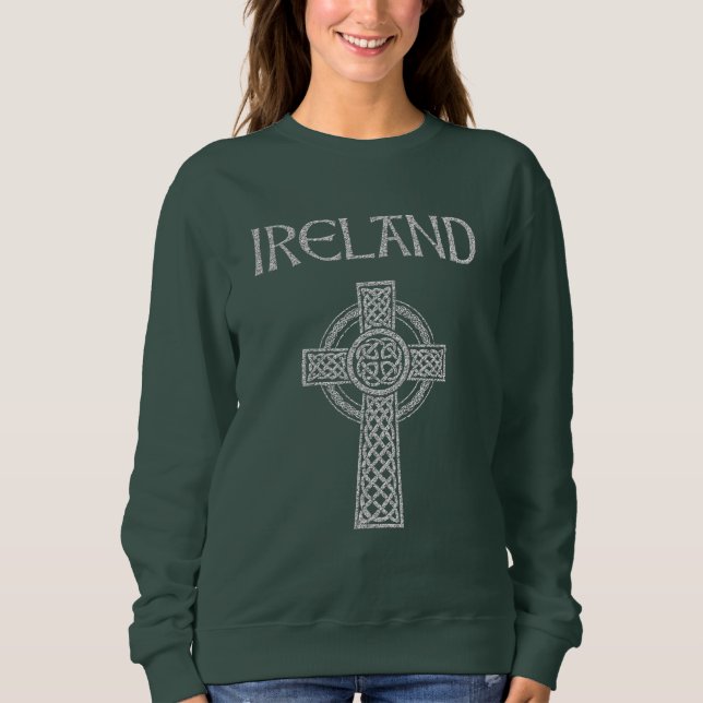 Sweatshirt Croix celtique d'Irlande (Devant)
