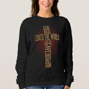 Sweatshirt Croix chrétienne verset biblique Écriture Foi