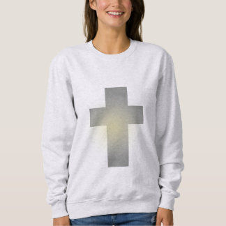 Sweatshirt croix de minimalisme d'argent y2k
