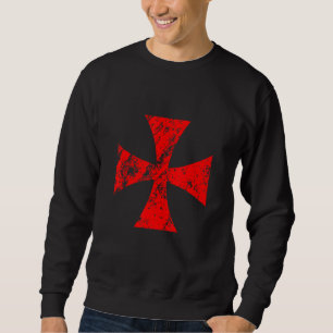 Sweatshirt Croix Temple Temple Temple des Chevaliers à Effet
