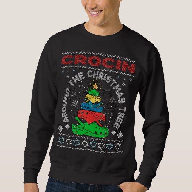 Sweatshirt Croquer autour de l'arbre de Noël (Devant)