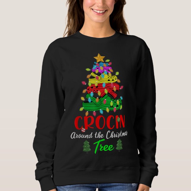 Sweatshirt Croquer autour de l'arbre de Noël Funny Xmas Tree  (Devant)