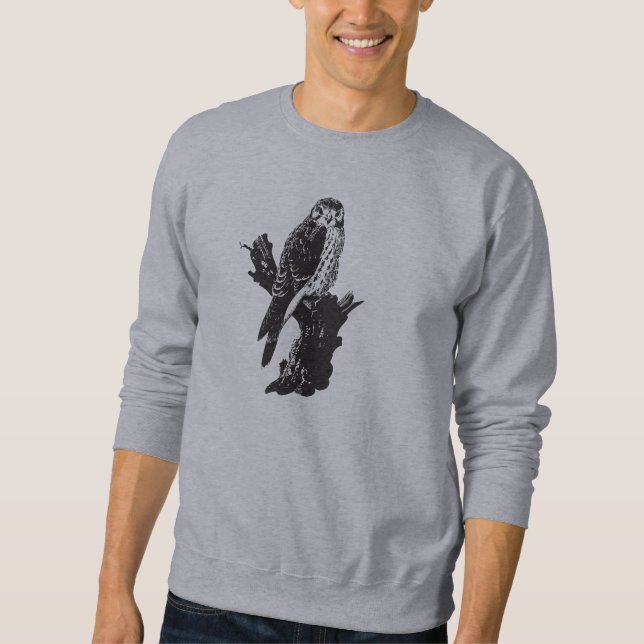 Sweatshirt Croquis américain de crécerelle (Devant)