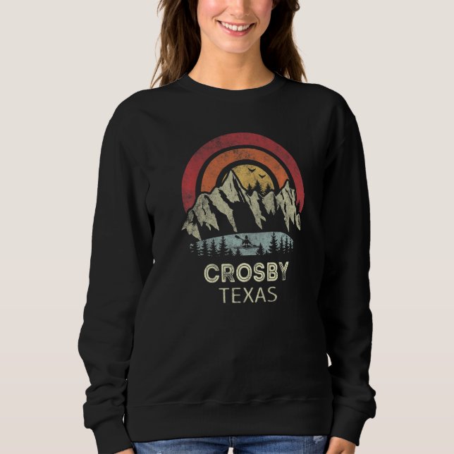 Sweatshirt Crosby Texas Mountain Sunset Sunrise Kayaking   (Devant)