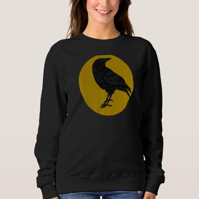 Sweatshirt Crow Birds Vintage Sunset Bird Silhouette (Devant)