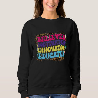 Sweatshirt Croyant Motivateur Innovateur Éducateur Léopard Th
