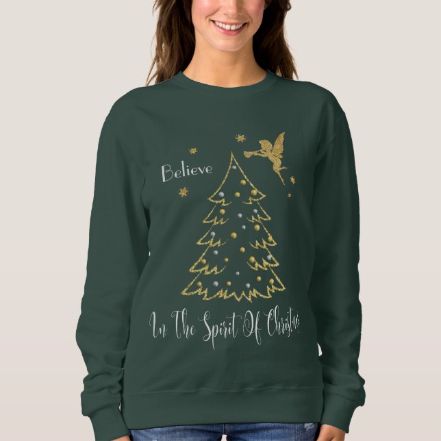 SWEATSHIRT CROYEZ EN ESPRIT DES FEMMES DE NOËL (Devant)
