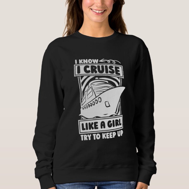 Sweatshirt Cruise Boat Girl Captain  Boating Cruise Ship (Devant)