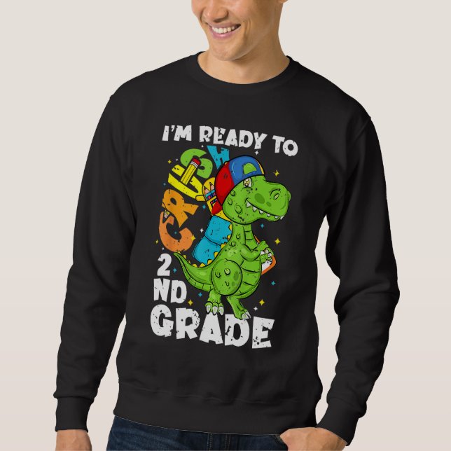 Sweatshirt Crush 2nd Grade Rex Dinosaur Back To School Boys K (Devant)