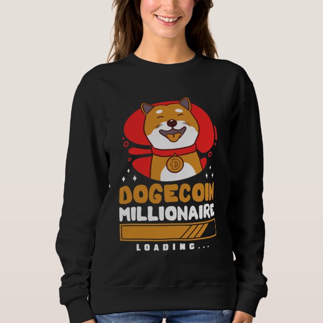 Sweatshirt Crypto DogeCoin Millionnaire Chargement (Devant)