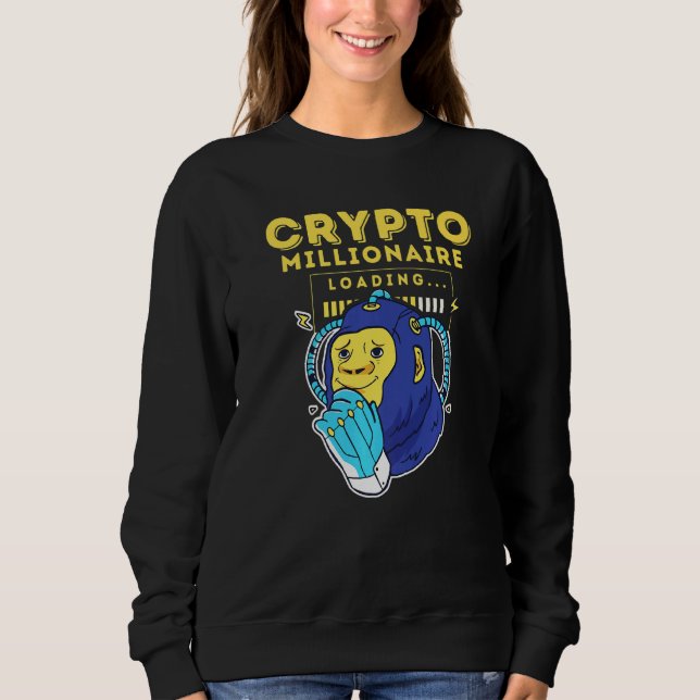 Sweatshirt Crypto Millionaire Chargement Premium (Devant)