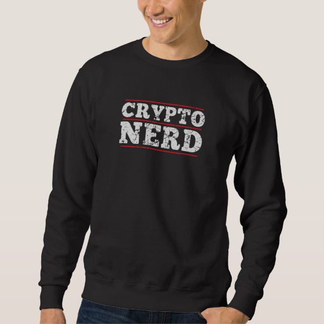 Sweatshirt Crypto Nerd Bitcoin Btc Cryptodevise Blockchain (Devant)