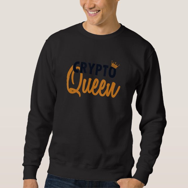 Sweatshirt Crypto Queen Blockchains Crypto Cryptomonnaie Bit (Devant)