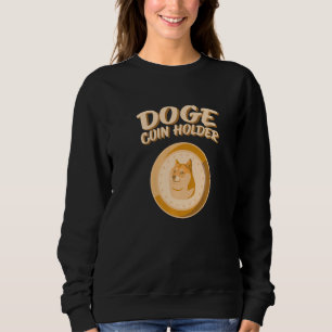 Sweatshirt Cryptoc de chien porte-pièce Shiba Inu Dogecoin Cr