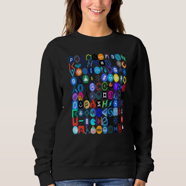 Sweatshirt Cryptographie de cryptomonnaie Blockchain (Devant)