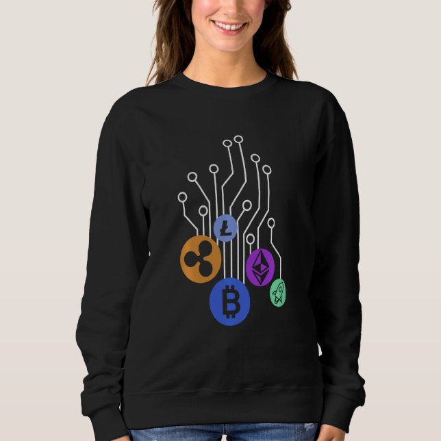 Sweatshirt Cryptomonnaie Digital Money Devise Blockchain B (Devant)