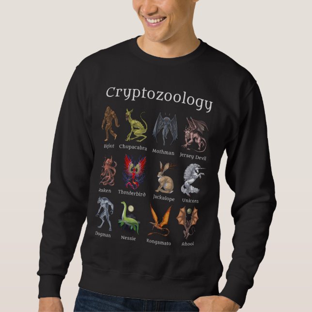 Sweatshirt Cryptozoologie Cryptid Créatures (Devant)