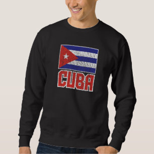 Sweatshirt Cuba Drapeau Vintage détendu Retro Cubain Pride Pr
